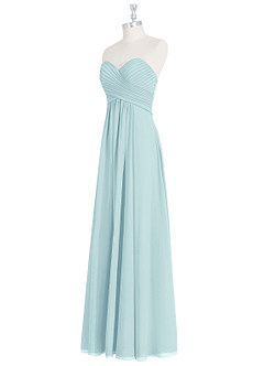 Azazie Yazmin Bridesmaid Dresses Sea Glass A-Line Sweetheart Neckline Chiffon Convertible Dress image10