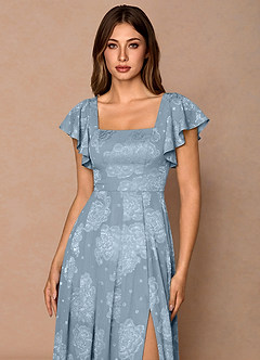 Talia Powder Blue Midi Dress image4