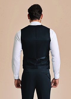 front James Bleu Marine Gilet de costume