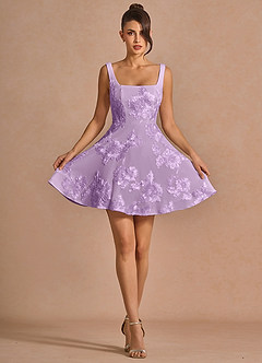 Brynn Frosted Lilac Mini Dress image3