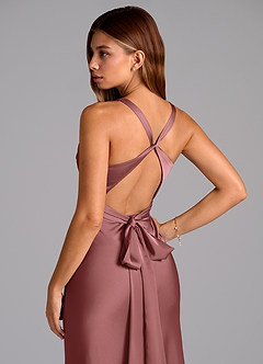 Azazie Hati Brudtärnklänningar Klä av Sjöjungfru i Stretch Satin Ametist image2