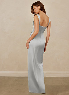 Christian Siriano Bridal for Azazie 1017 Brautjungfernkleider Etui Herzausschnitt Stretch-Satin Kleid Silber image6
