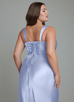 Azazie Agustina Brautjungfernkleider Meerjungfrau-Linie Korsett Stretch-Satin Kleid Eis image13