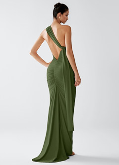 Lydia Olive Stretch Knit Maxi Dress image6