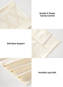 front Nahtlose Shapewear-Shorts mit Bauchkontrolle und Oberschenkelformung