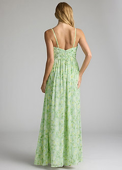 Azazie Alia Vestidos de madrinha de casamento Vestido Sálvia Floral Sonhadora de Chiffon de Linha A com Plissado image5