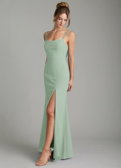 Azazie Egypt Bridesmaid Dresses Agave Sheath Sweetheart Neckline Chiffon Dress image4