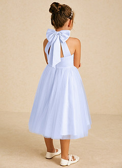 Azazie Dora Flower Girl Dresses Lavender A-Line Bow Tulle Dress image1