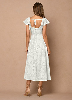 Robe Mi-Longue Blanc Talia image2
