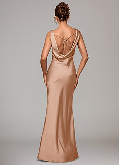 Azazie Rylina Bridesmaid Dresses English Rose Mermaid Stretch Satin Dress image10