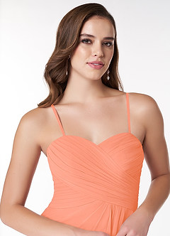 Azazie Arabella Allure Abiti da Damigella Abito Convertibile A-Line in Chiffon Scollo a Cuore Tramonto image6