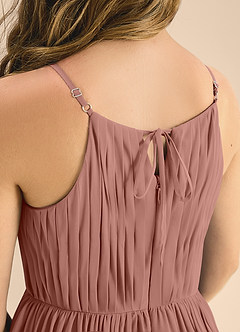 Azazie Elliora Junior Cedar Rose A-Line Pleated Chiffon Dress image7