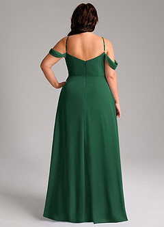Azazie Marley Bridesmaid Dresses Dark Green A-Line Off the Shoulder Chiffon Convertible Dress image12