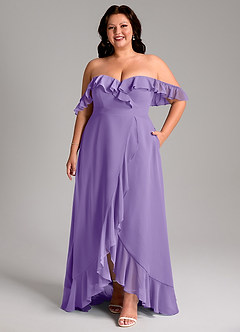 Azazie Lyra Bridesmaid Dresses Tahiti A-Line Chiffon Convertible Dress image11