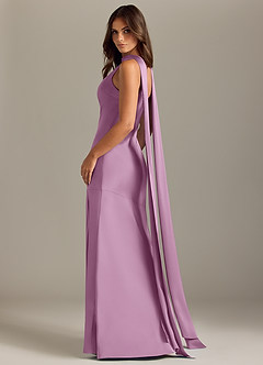 Azazie Kinsley Bridesmaid Dresses Wisteria Mermaid Side Slit Stretch Satin Dress image6