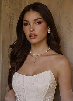 front Exquisito conjunto de joyas de perlas redondas