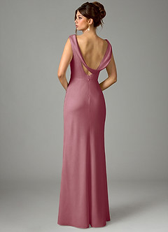 Azazie Kieryn Bridesmaid Dresses Vintage Mauve Mermaid Pleated Stretch Satin Dress image6