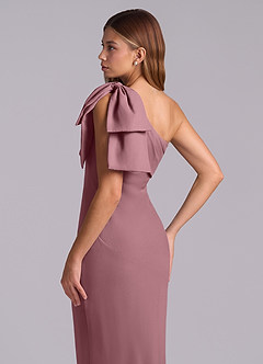 Azazie Yuanna Bridesmaid Dresses Amethyst Mermaid One Shoulder Chiffon Dress image8