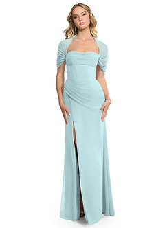 Azazie Zia Brautjungfernkleider Wandelbar Etui Seitliche Cut-Outs Chiffon Kleid Nebel image1