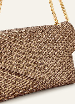 front Rhinestone Sequin Embellished Envelope Shoulder Bag