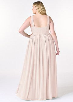 Azazie Elvira Bridesmaid Dresses Rose Petal A-Line Pleated Chiffon Dress image16