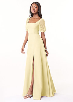 Azazie Alani Final Sale Wisteria A-Line Square Neckline Chiffon Dress image3