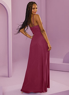 Barbie ♥ Azazie Bridesmaid Dresses Mulberry A-Line with Pockets Chiffon Dress image11