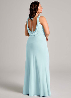 Azazie Rylina Bridesmaid Dresses Sea Glass Mermaid Pleated Chiffon Dress image11