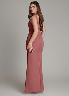 Azazie Hadley Bridesmaid Dresses Amethyst Mermaid Pleated Chiffon Dress image5