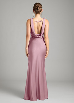 Azazie Rylina Bridesmaid Dresses Vintage Mauve Mermaid Stretch Satin Dress image3