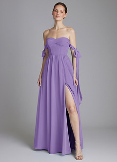 Azazie Ayanna Bridesmaid Dresses Tahiti A-Line Off the Shoulder Chiffon Dress image6
