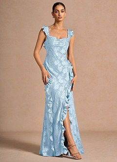 Maxi jurk Barsha Poederblauw image3