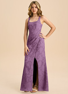 Azazie Mero Junior Klä av Tubklänning i Blommig Utbrändhet Plisserad image5