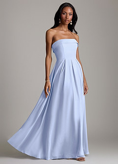 Azazie Lucienne Bridesmaid Dresses Ice A-Line Strapless Chiffon Convertible Dress image6