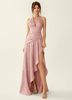 Anliem Rose Poudré Robe de bal jacquard image6