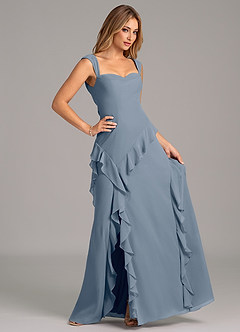 Azazie Sloane Brautjungfernkleider A-Linie Herzausschnitt Chiffon Kleid Zwielichtviolett image3