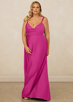 Christian Siriano Bridal for Azazie 1001 Bridesmaid Dresses Fuchsia A-Line Sweetheart Neckline Stretch Satin Dress image14