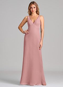 Azazie Tianna Vente finale Robe Fourreau en Mousseline de soie Black image1