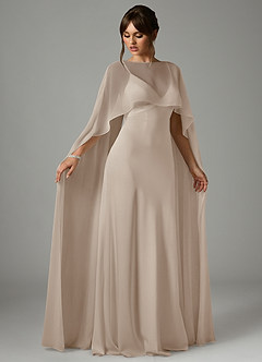 Azazie Stefania Suknie dla druhen Linia A Satyna elastyczna Do ziemi Sukienka image1