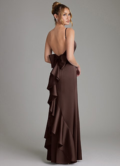 Azazie Zherra Bridesmaid Dresses Ganache Mermaid Bow Stretch Satin Dress image1