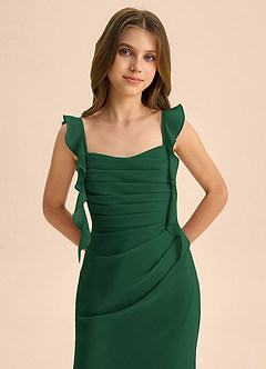 Azazie Jessamine Junior Klä av Sjöjungfru i Chiffong Älskling Halsringning image7