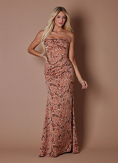 Carlie Bronze Petal Two Piece Dress image4