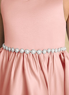 Azazie Julietta Flower Girl Dresses Rosette Ball-Gown Convertible Tulle Dress image10