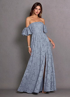 Maxi jurk Kallista Poederblauw image7