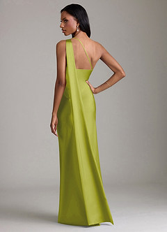 Azazie Galinda Suknie dla druhen Syrena Jedno ramię Satyna elastyczna Do ziemi Sukienka image6