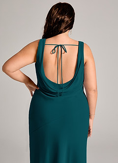 Azazie Rylina Bridesmaid Dresses Pine Mermaid Pleated Chiffon Dress image12