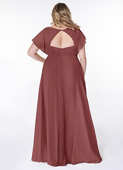 Azazie Rylee Bridesmaid Dresses Amethyst A-Line Pleated Chiffon Dress image7