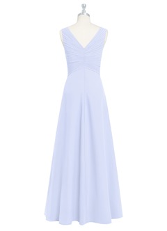 Azazie Flora 신부 들러리 드레스 A라인 쉬폰 플로어 길이 드레스 image8