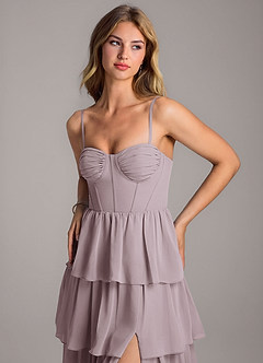 Azazie Alanna Bridesmaid Dresses Dusk A-Line Sweetheart Neckline Chiffon Dress image2
