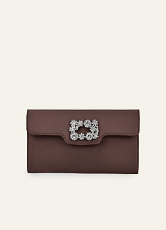 front Matchende farve stretch satin krystallås kuvert clutch